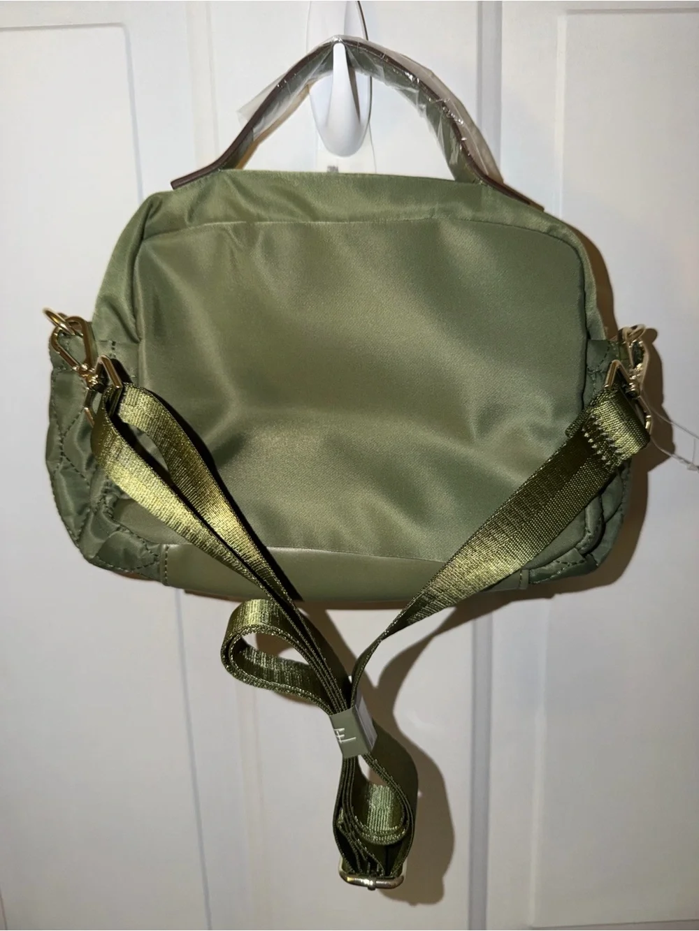 Quilted Tote in Sage Green